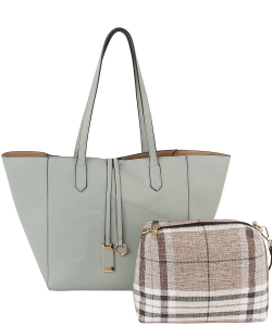 Fashion 2-in-1 Shopper Tote Bag LH129 BLUE